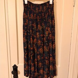 NATURAL LIFE Navy Floral Flowy Pants